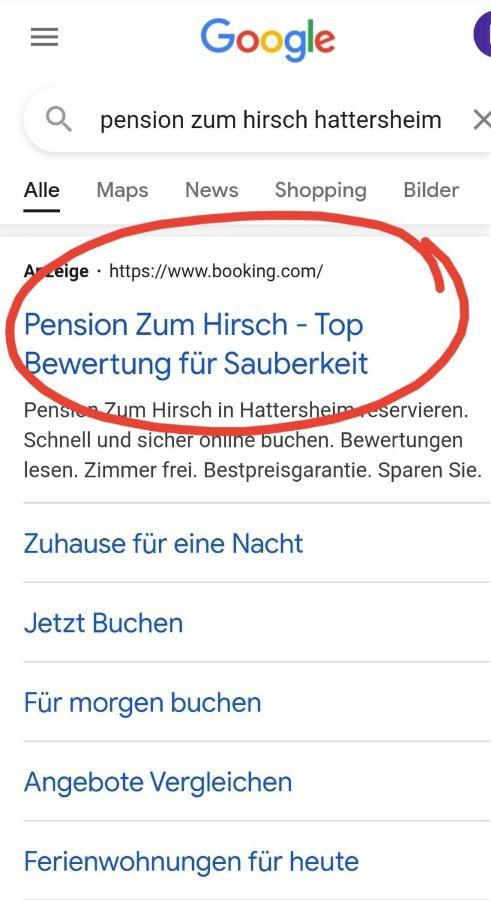 Hotel-Pension Zum Hirsch Hattersheim am Main Eksteriør bilde